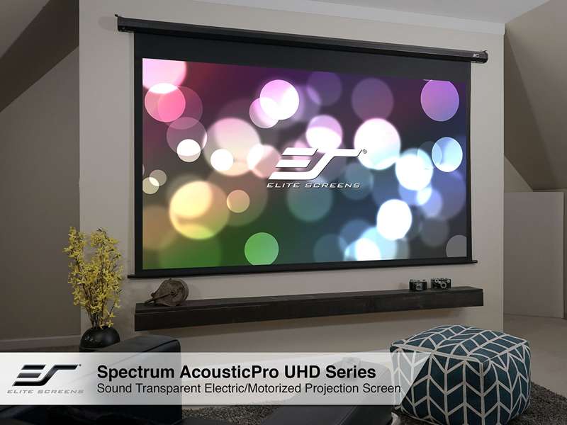 Elite Screens Spectrum AcousticPro UHD Series, 135-inch Diag., 16:9 Electric Screen