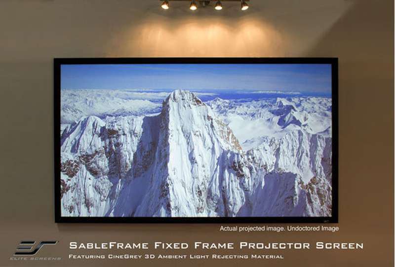 Elite Screens Sable Frame CineGrey 3D Series 150 Inch Diagonal Fixed Frame Screen