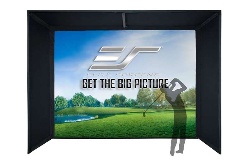 Elite Screens GolfSim Bay Commercial Grade Multi-Sport/Golf Simulator Impact Screen, Heavy-duty Frame System with Enclosure Panels
