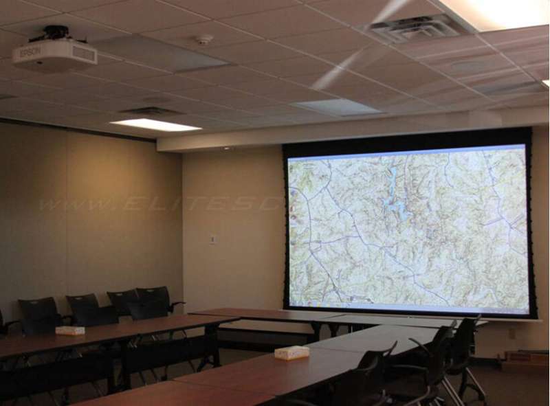 Elite Screens Evanesce Tab-Tension Series, 135-inch Diag. 16:9 Electric Screen, CineWhite UHD Material