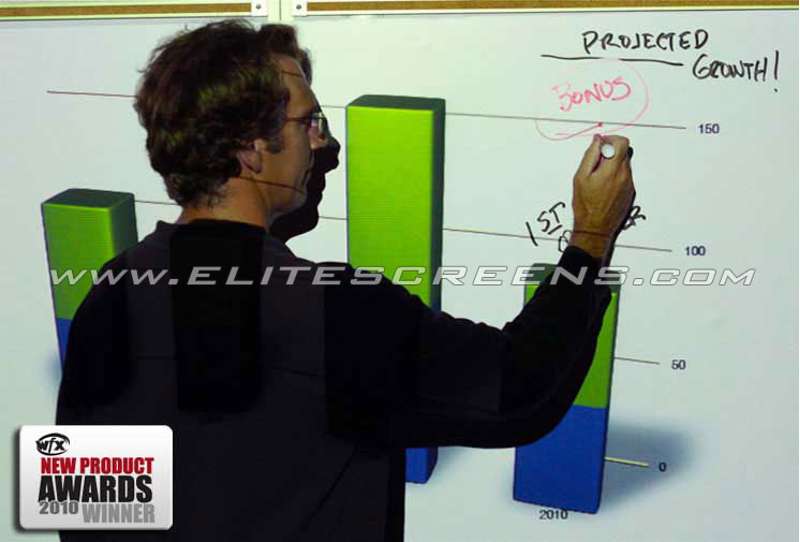 Elite Screens Insta-DEM Series, 69-inch Diag., 4:3 WhiteBoard / Pliable Screen, VersaWhite Surface