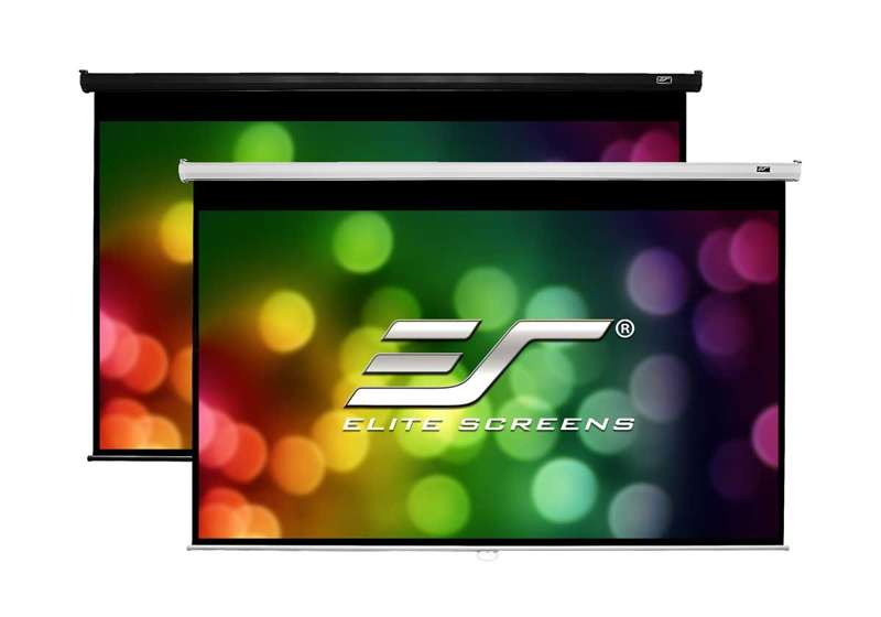 Elite Screens Manual B Series, 100-inch Diag., 16:9 Manual Screen, MaxWhite2 Material