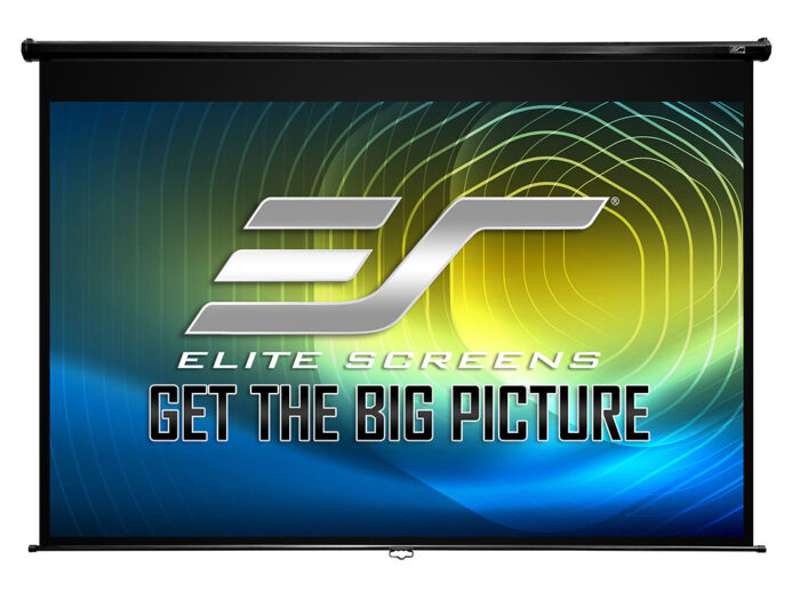 Elite Screens Manual Series, 120-inch Diag., 16:9 Manual Screen, MaxWhite2 Material