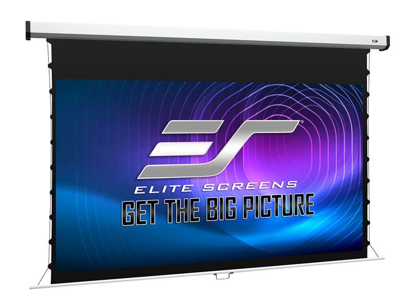 Elite Screens Manual Tab-Tension 2 Series, 140-inch Diag., 16:9 Manual Screen, CineWhite UHD-B Material