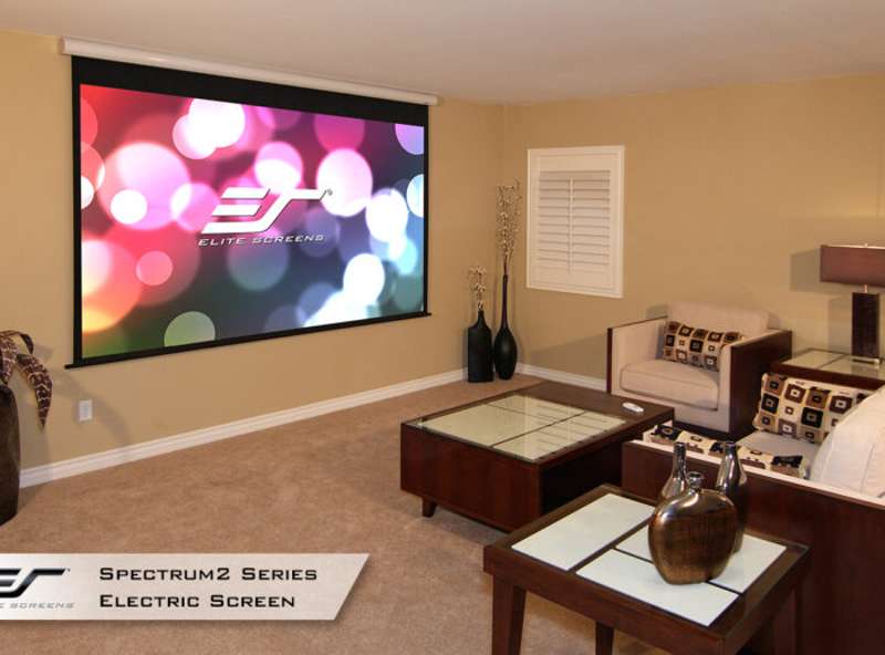 Elite Screens Spectrum 2 Series, 100-inch Diag., 16:9 Electric Screen, MaxWhite Fiberglass (FG) Material