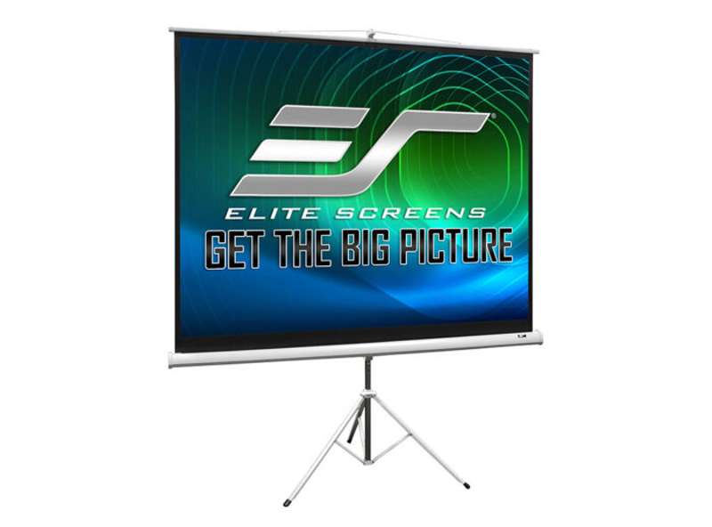 Elite Screens Tripod Series, 113-inch Diag., 1:1 Portable Screen, MaxWhite2 Material
