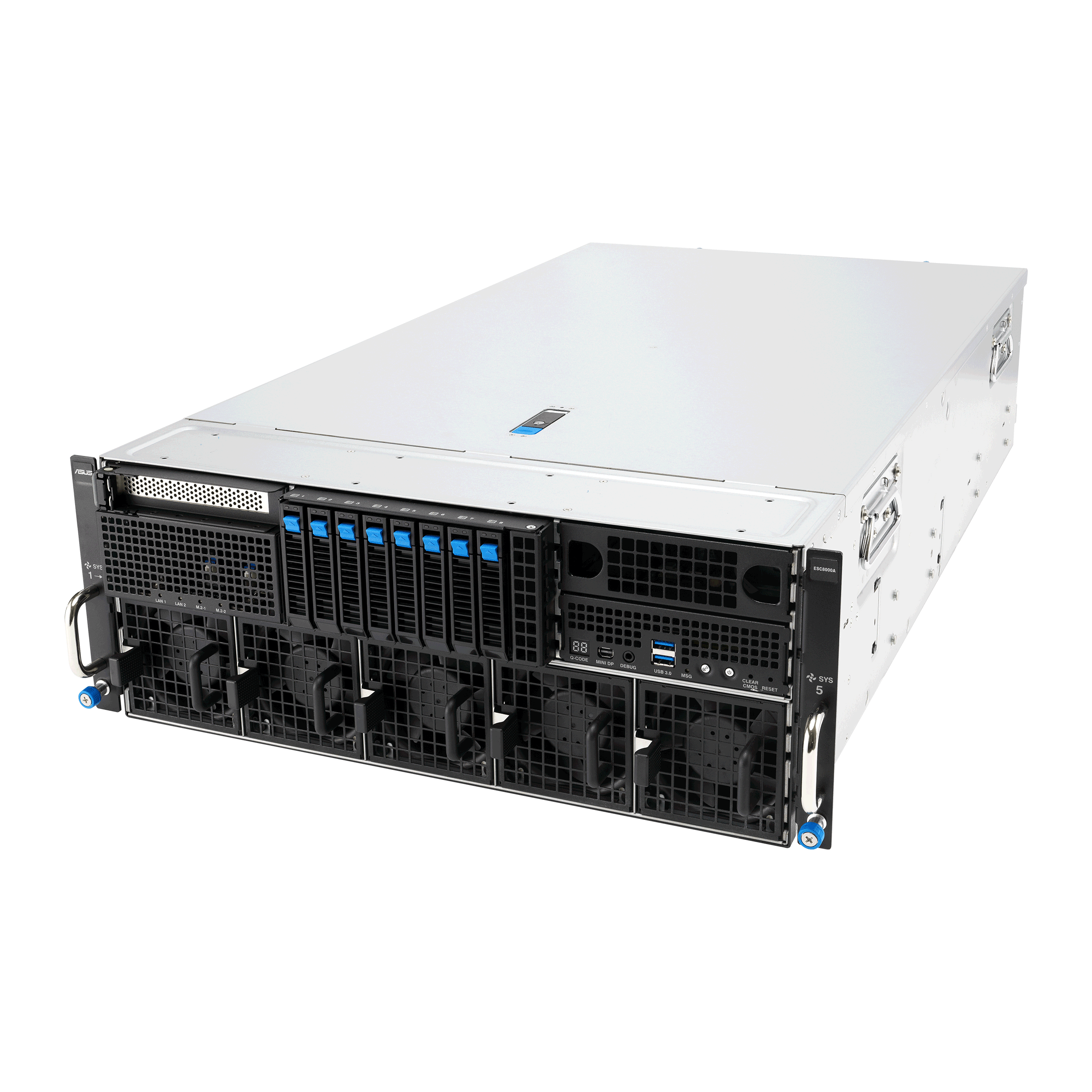 ASUS ESC8000-E12-32W 4U Dual Intel Xeon 128-Core 8×GPU NVMe PCIe Gen5 GPU Server