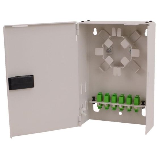 Wall Mount Patch Panel Mini Holds (1) Adapter Plate Unloaded Off White