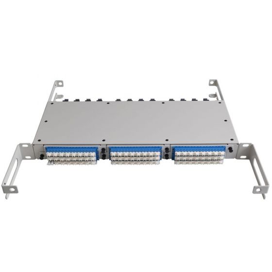 1RU 3X High Density Breakout Cassette Enclosure, Unloaded-Off White
