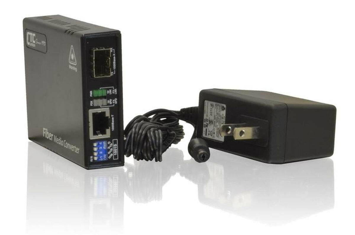 FMC-1001S Gigabit Ethernet 100/1000BaseX SFP slot fiber media converter, LFP and DIP sw settings