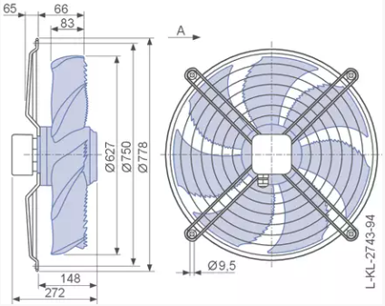 FN063-6EW.4I.A7P1 ZIEHL-ABEGG Axial Fan 230V 0.67kW 3.1A