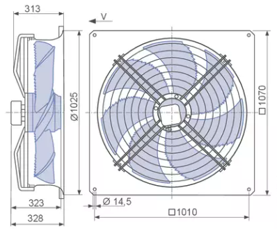 FE091-NDQ.6F.V7 ZIEHL-ABEGG Axial Fan