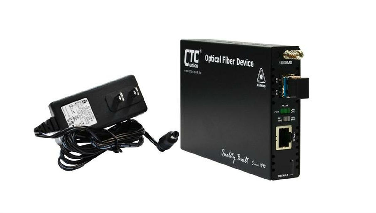 FRM220-1000MS-SM40 Gigabit Ethernet 1000Base-LHX/LX singlemode fiber media converter 1310nm LC 40Km, managed