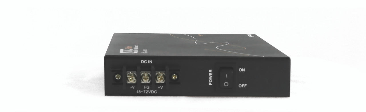 FRM220-CH01M-DC - single slot fiber chassis with embedded DC power neg. 18-72V and DB9 RS-232 console port