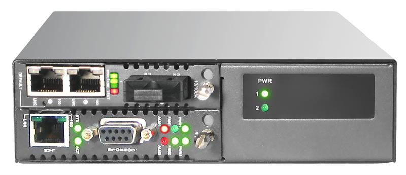 FRM220-CH02NMC-DC - two slot fiber chassis with embedded neg. DC power 18-72V input