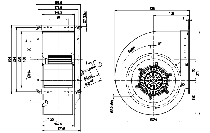 G4E225-EK05-03 ebm papst centrifugal fan