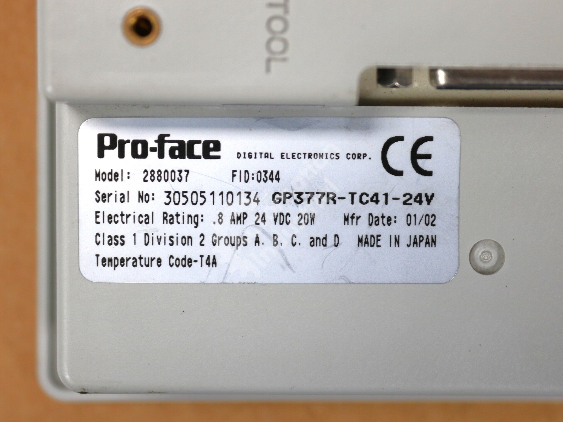 GP377R-TC41-24V By Proface Xycom 5 Inch Touchscreen HMI