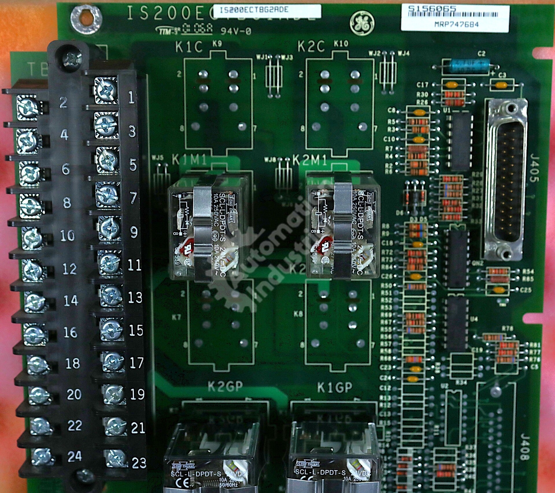 IS200ECTBG2A By GE IS200ECTBG2ADE Exciter Contact Terminal Board NSFP