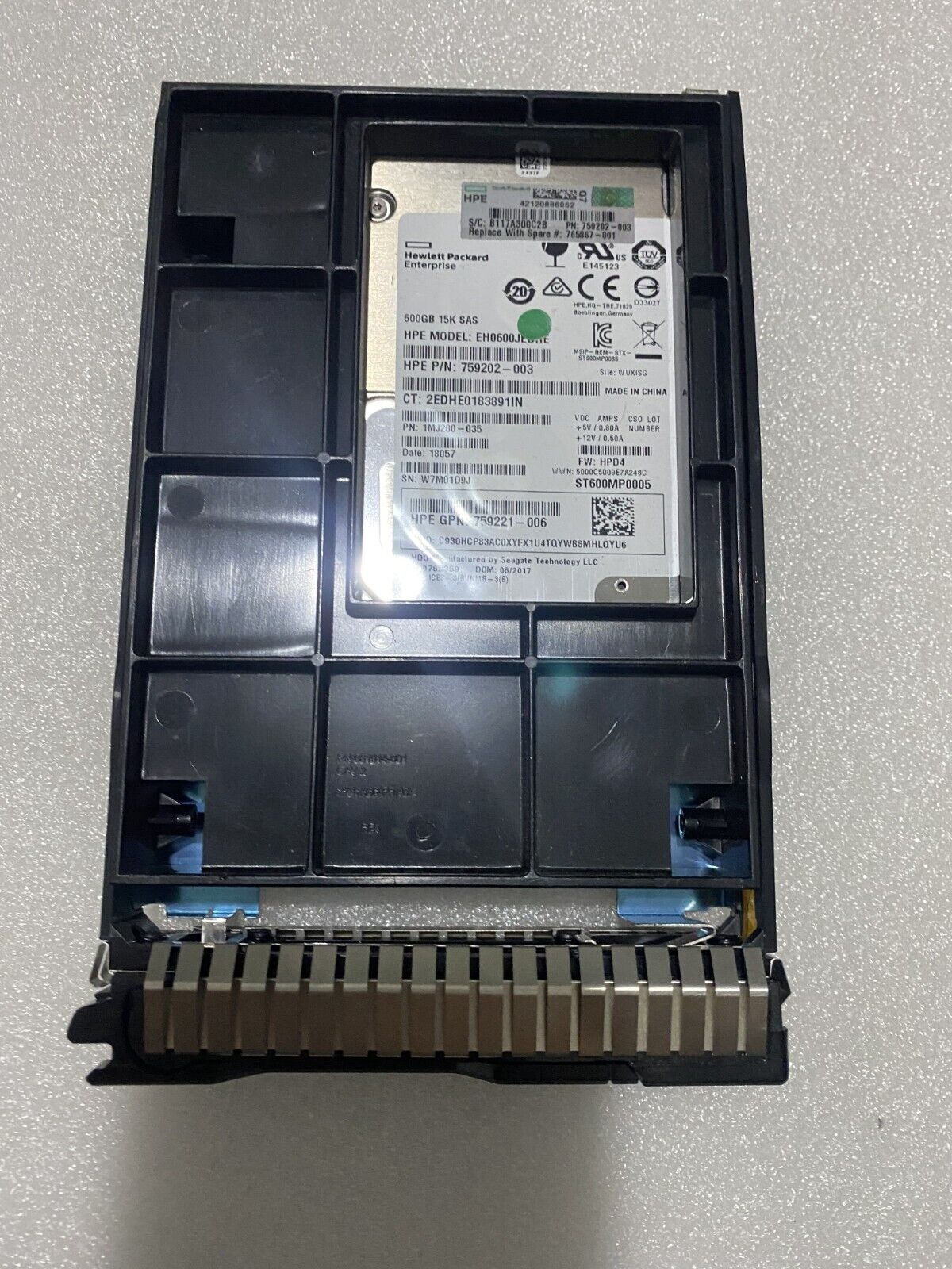 HD 765424-B21 600GB 15K 12G 3.5-Inch SAS SFF HDD w/ Smart Carrier 765867-001 888182854433