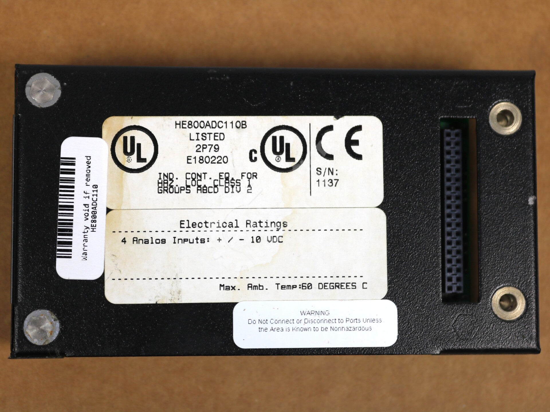 HE800ADC110 By Horner Electric HE800ADC110B 4-CH Analog Input Signal Converter