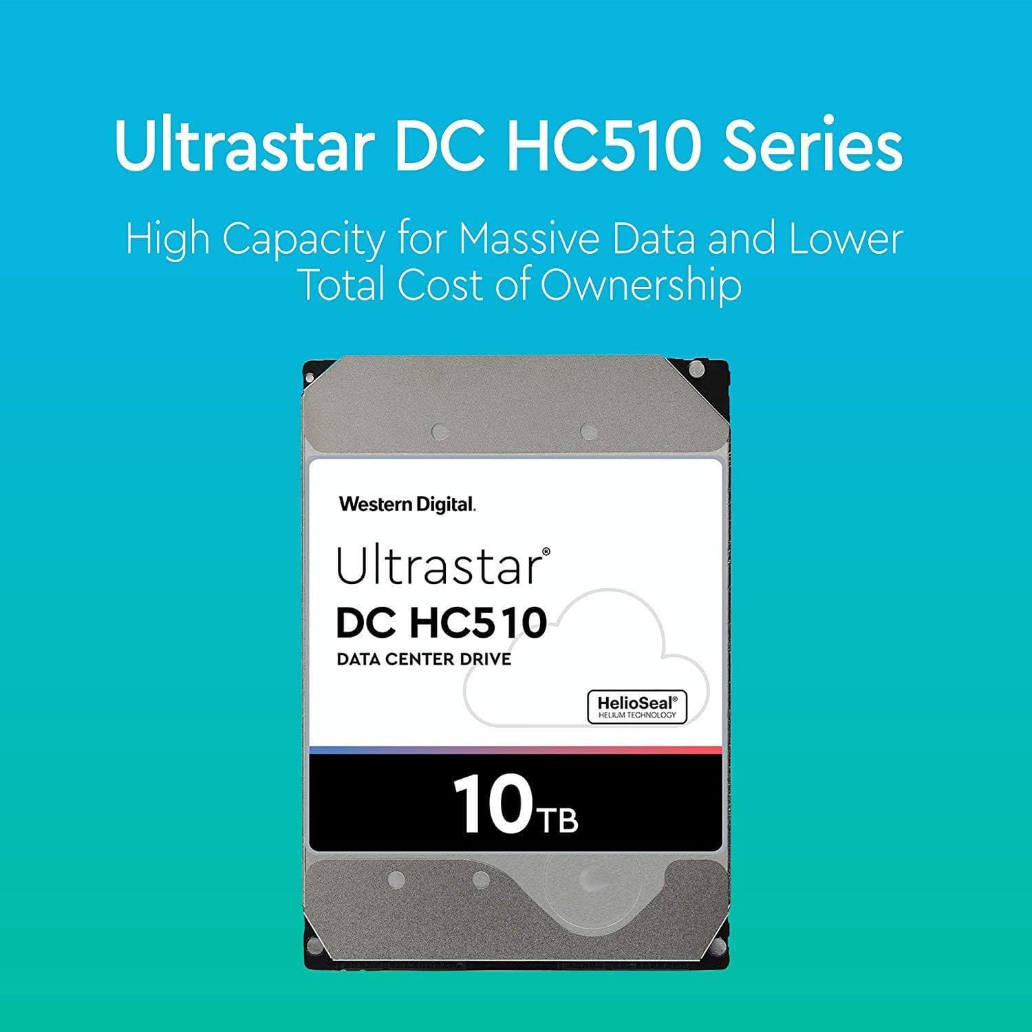 HGST WD Ultrastar DC HC510 10TB 7200 RPM SATA 6Gb/s 3.5" Helium Platform Enterprise Hard Disk Drive - HUH721010ALE604 (0F27606)-FoxTI