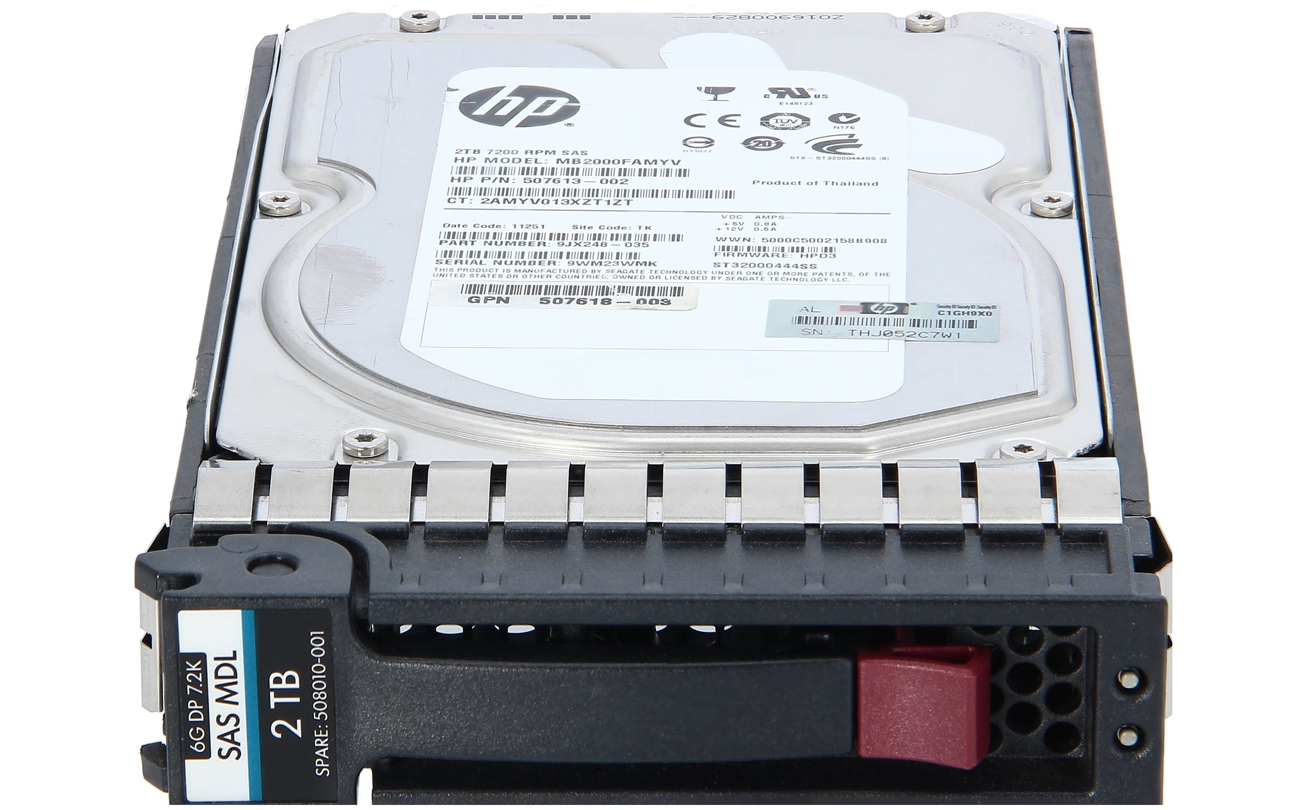 508010-001 507616-B21 2TB 7200 RPM 3.5" 6GB SAS Hard Drive 5052461711495