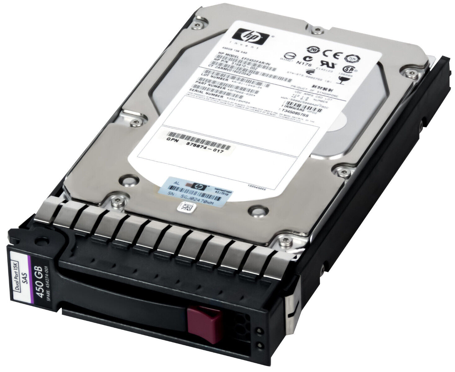 EF0450FARMV 516810-002 450GB 15K 3.5" dp sas hard drive 516832-004 9FM066-035 883585297825