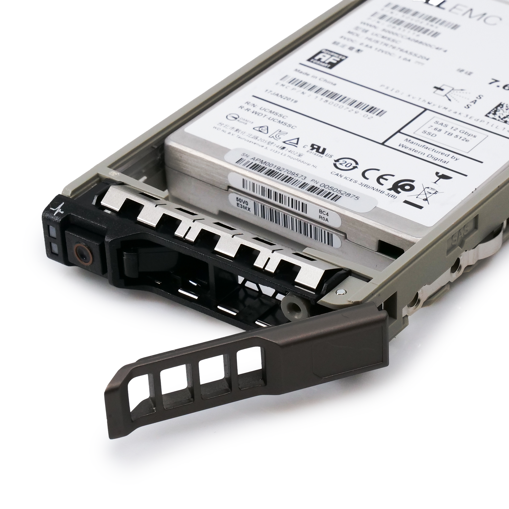 Dell EMC G13 HUSTR7676ASS204 0B35116 7.68TB SAS 12Gb/s 512e 1DWPD Read Intensive 2.5in Recertified Solid State Drive