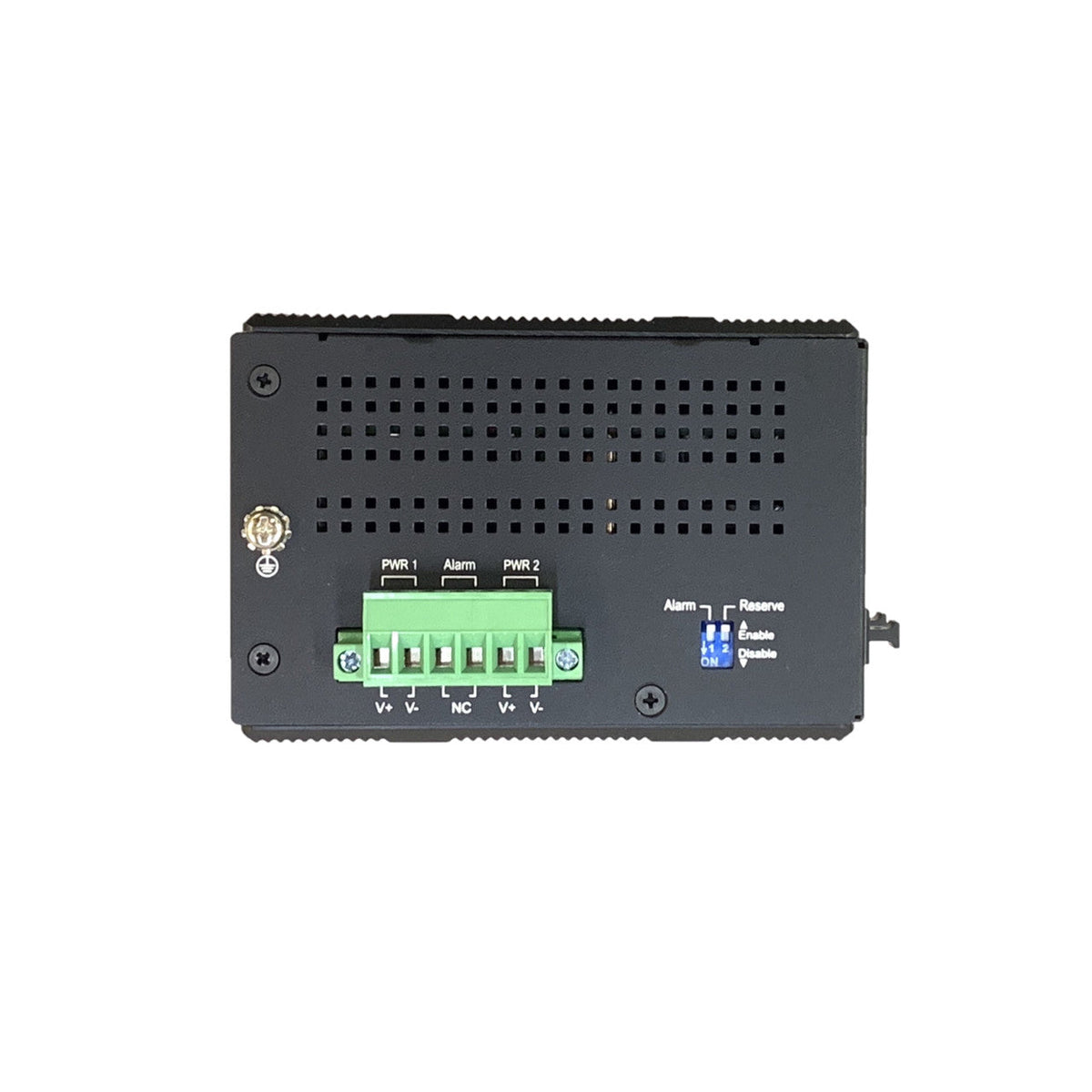 IFS-802GS-8PHE - 8 PoE+ 30W copper FE ports + 2 SFP ports GE Industrial switch, DIN rail mount, wide temperature