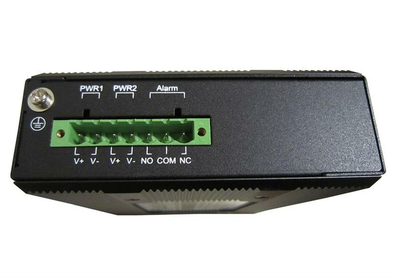 IMC-100-E-ST002B Fast Ethernet multimode WDM BiDi single fiber industrial media converter 2Km, DIN rail, ST, extreme temp -40 to +75 Celsius