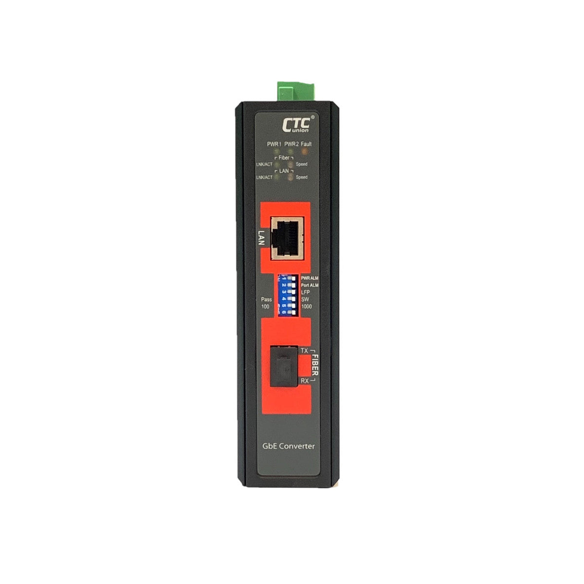 IMC-1000S - Gigabit Ethernet to SFP slot industrial fiber media converter, 2.5kV isolation, -10-60 Celsius