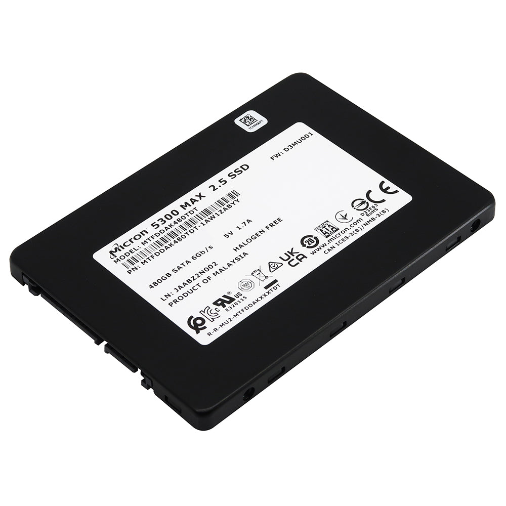 Micron 5300 MAX MTFDDAK480TDT-1AW1ZAB 480GB SATA 6Gb/s 2.5in Refurbished SSD