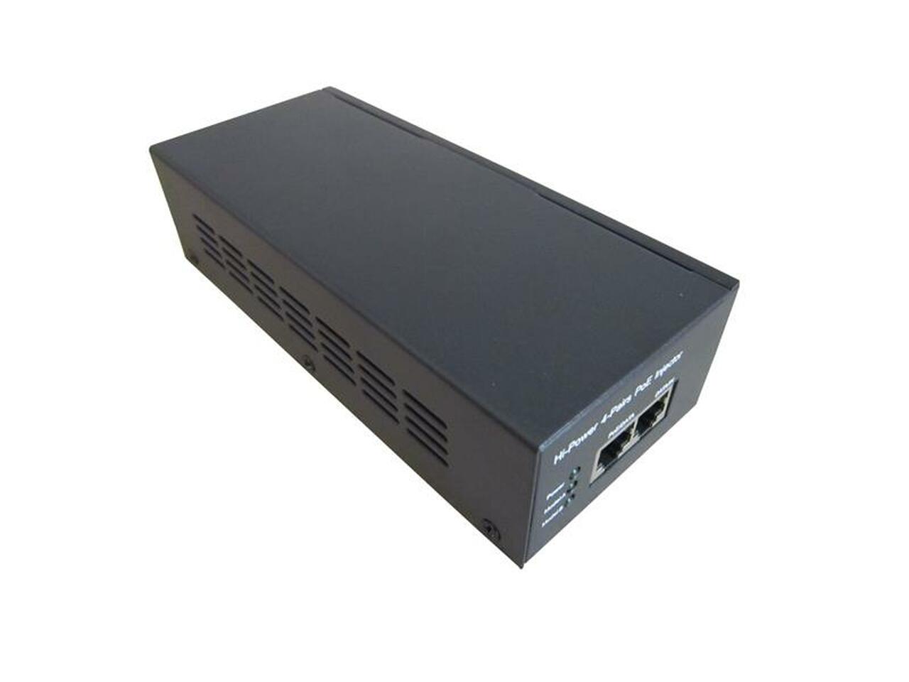 INJ-GE-60R Gigabit Ethernet PoE 802.3af, 802.3at and 802.3bt compatible injector (90W max. power budget), wall mountable