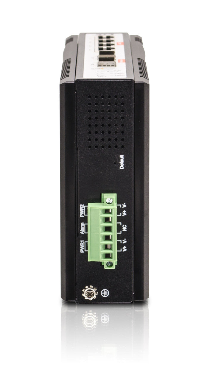IQS-402XSM - 4 copper + 2 SFP+ ports SNMP/web-managed 2.5G Ethernet Industrial switch with 10G uplinks, DIN rail mountable