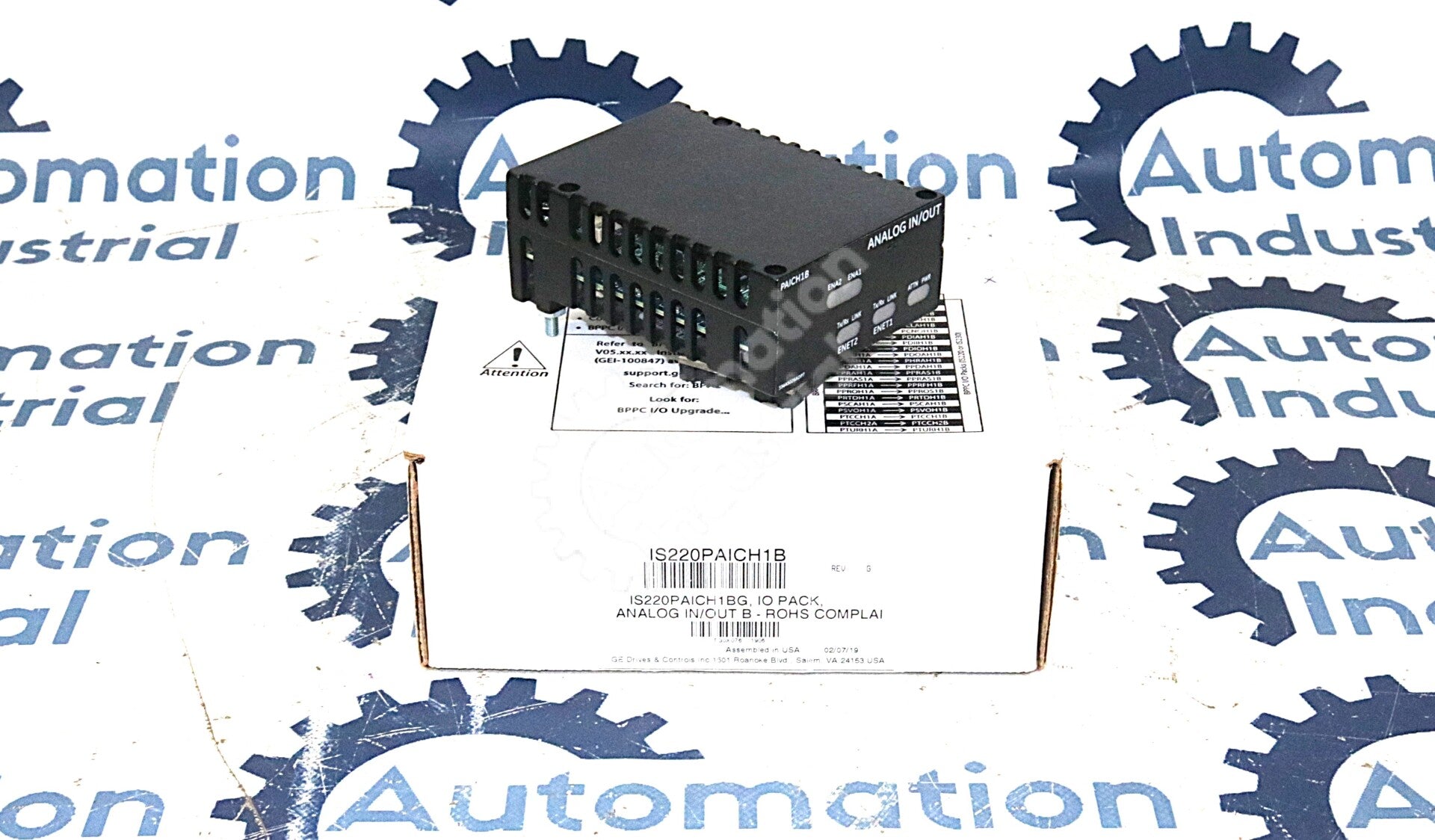 IS220PAICH1B By General Electric 28VDC .49Amp Analog Input/Output Module NSFP