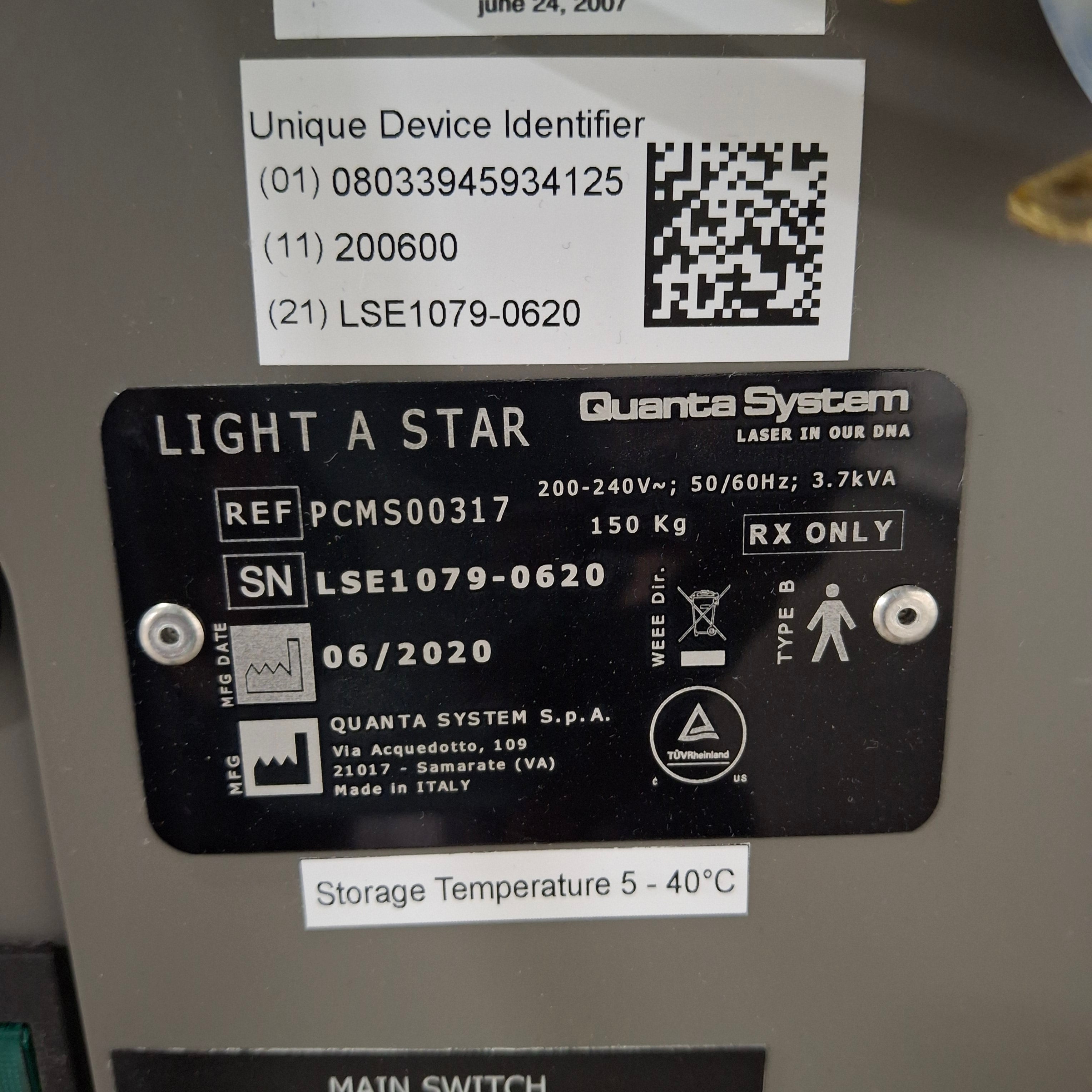 Quanta System Light A Star Laser System