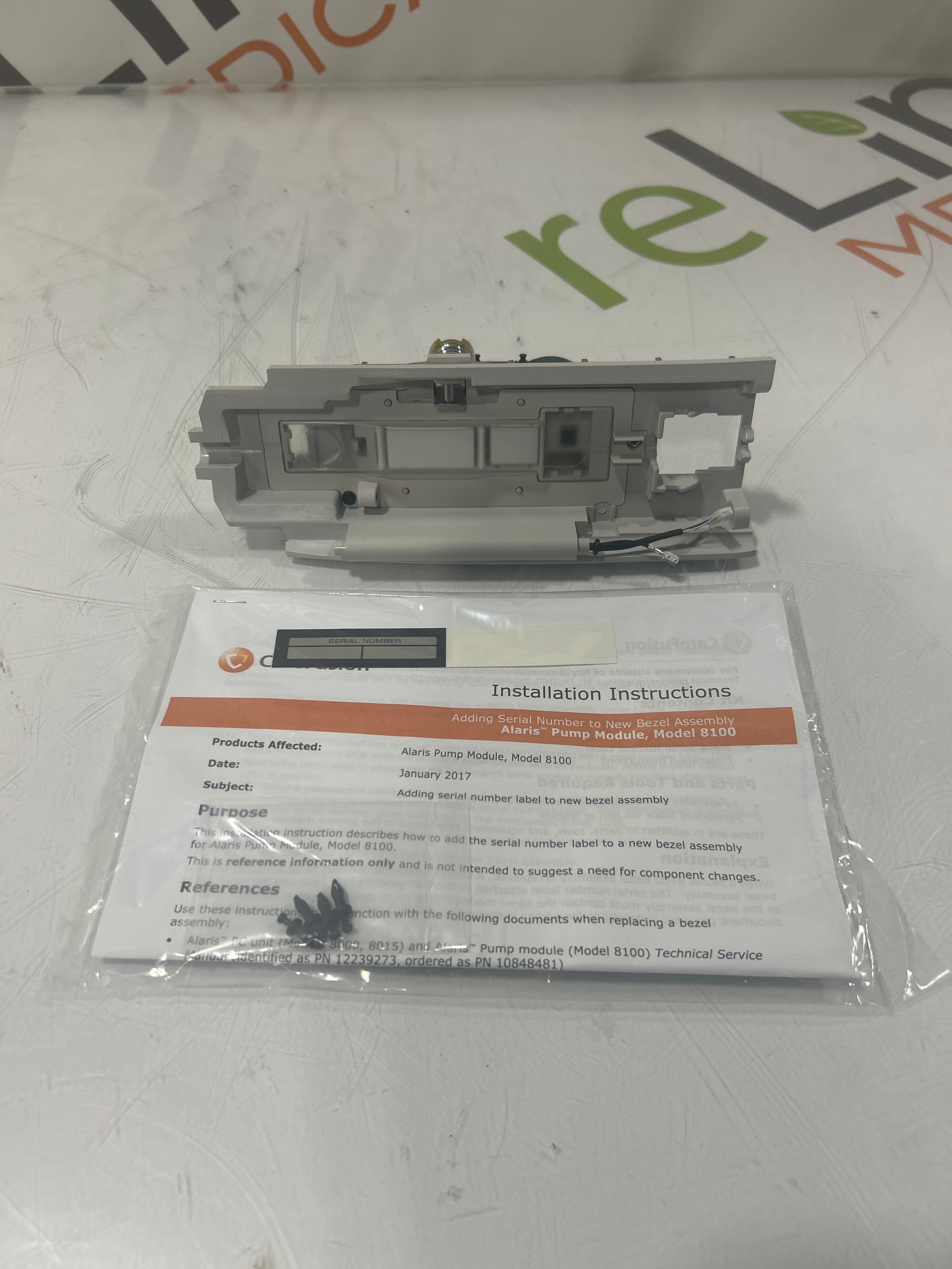 CareFusion Alaris 8100 Infusion Pump Module Bezel Assembly Kit