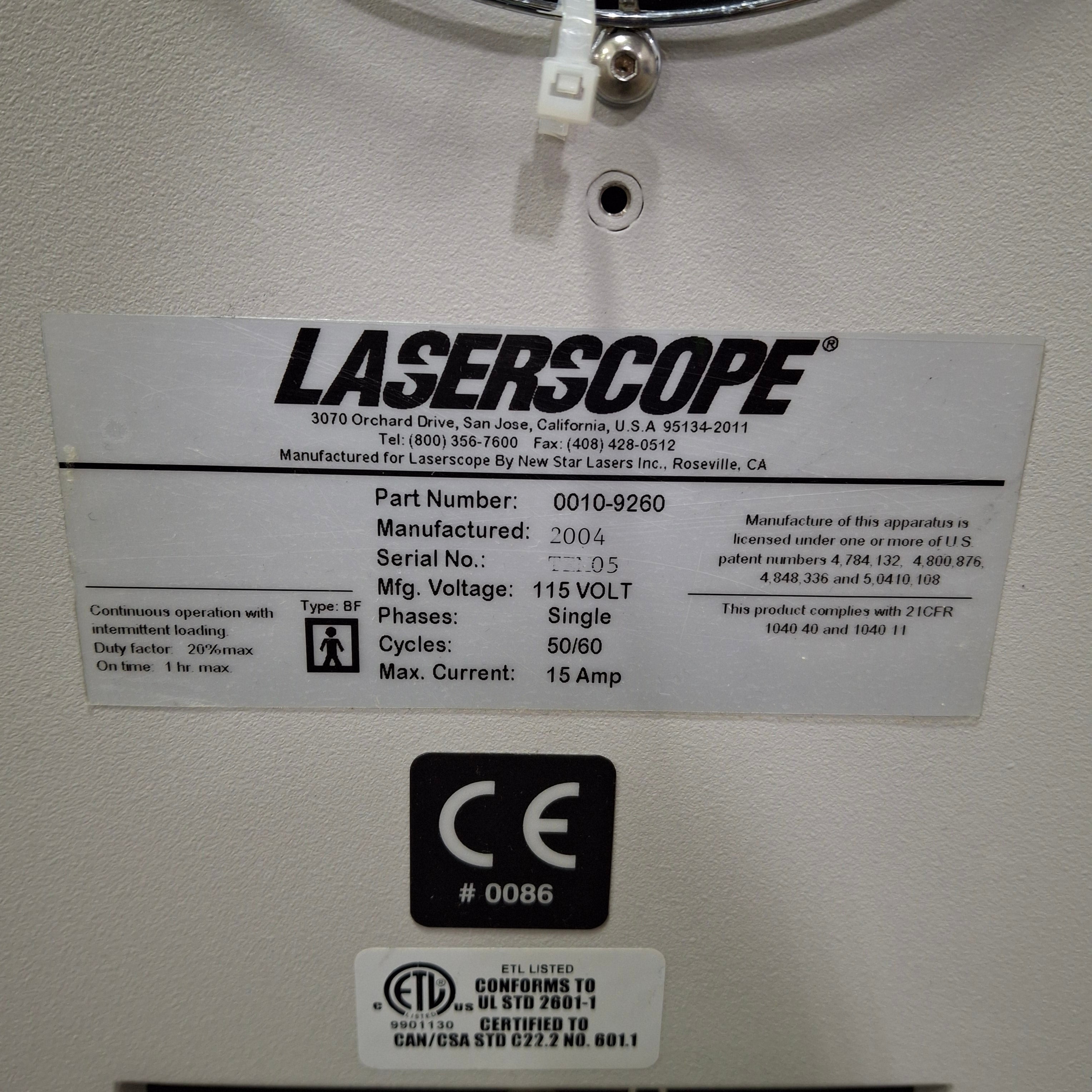 Laserscope Stonelight Laser