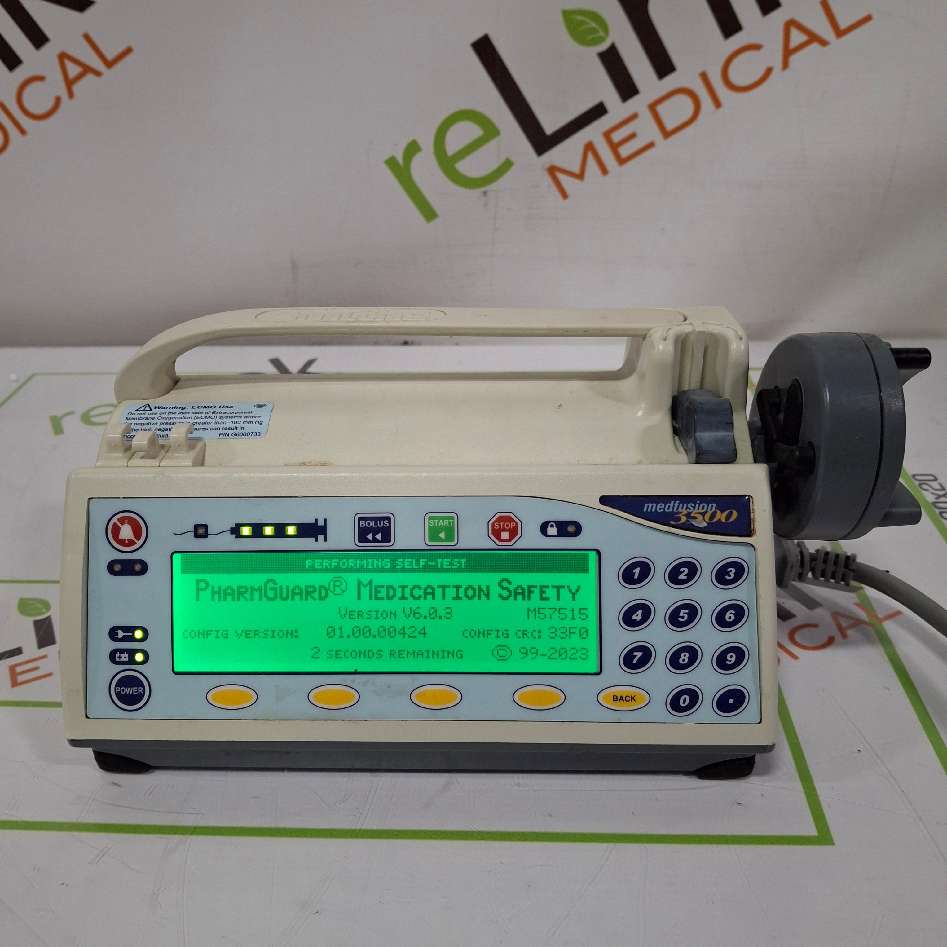 Smiths Medical Medfusion 3500 Version 6 Syringe Infusion Pump