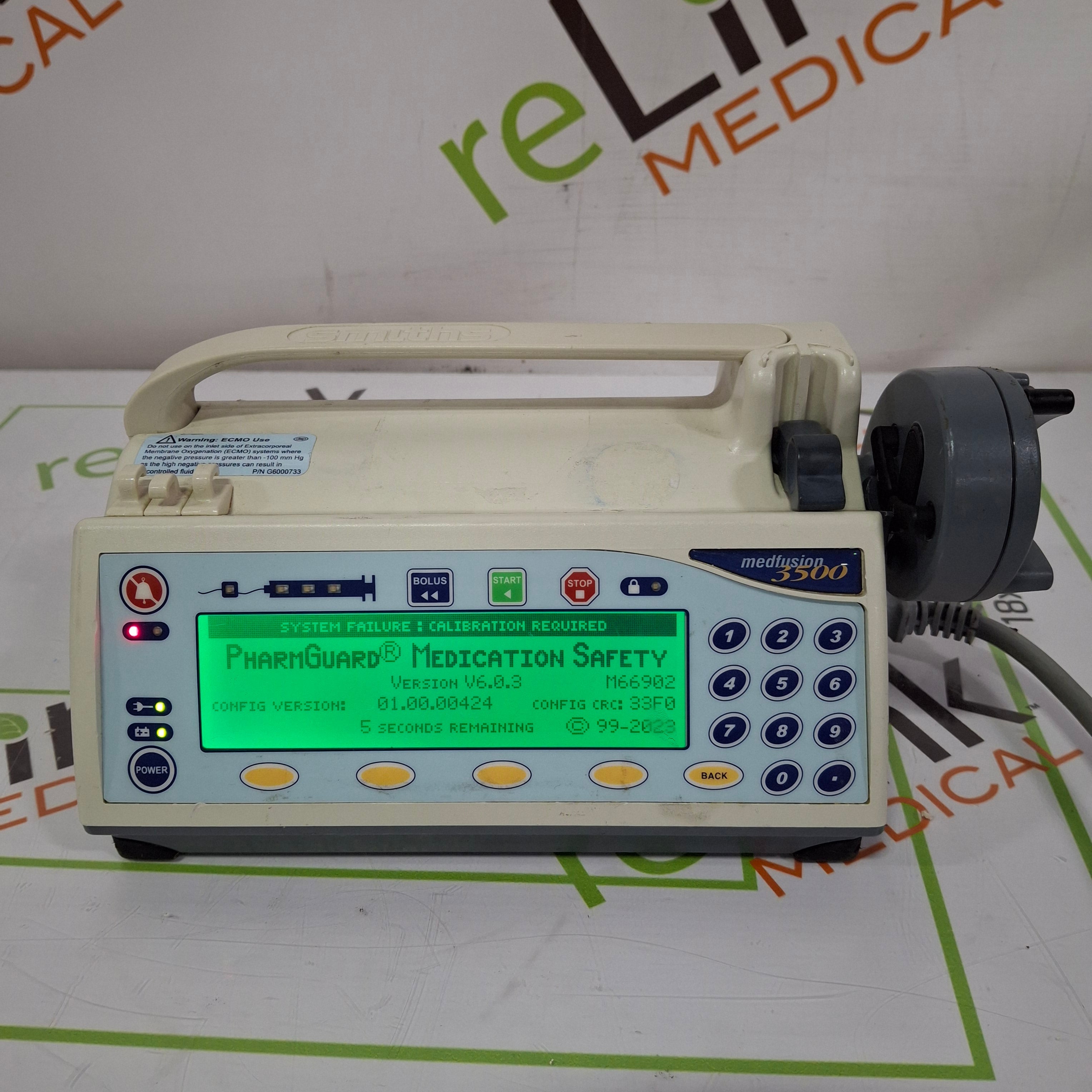 Smiths Medical Medfusion 3500 Version 6 Syringe Infusion Pump