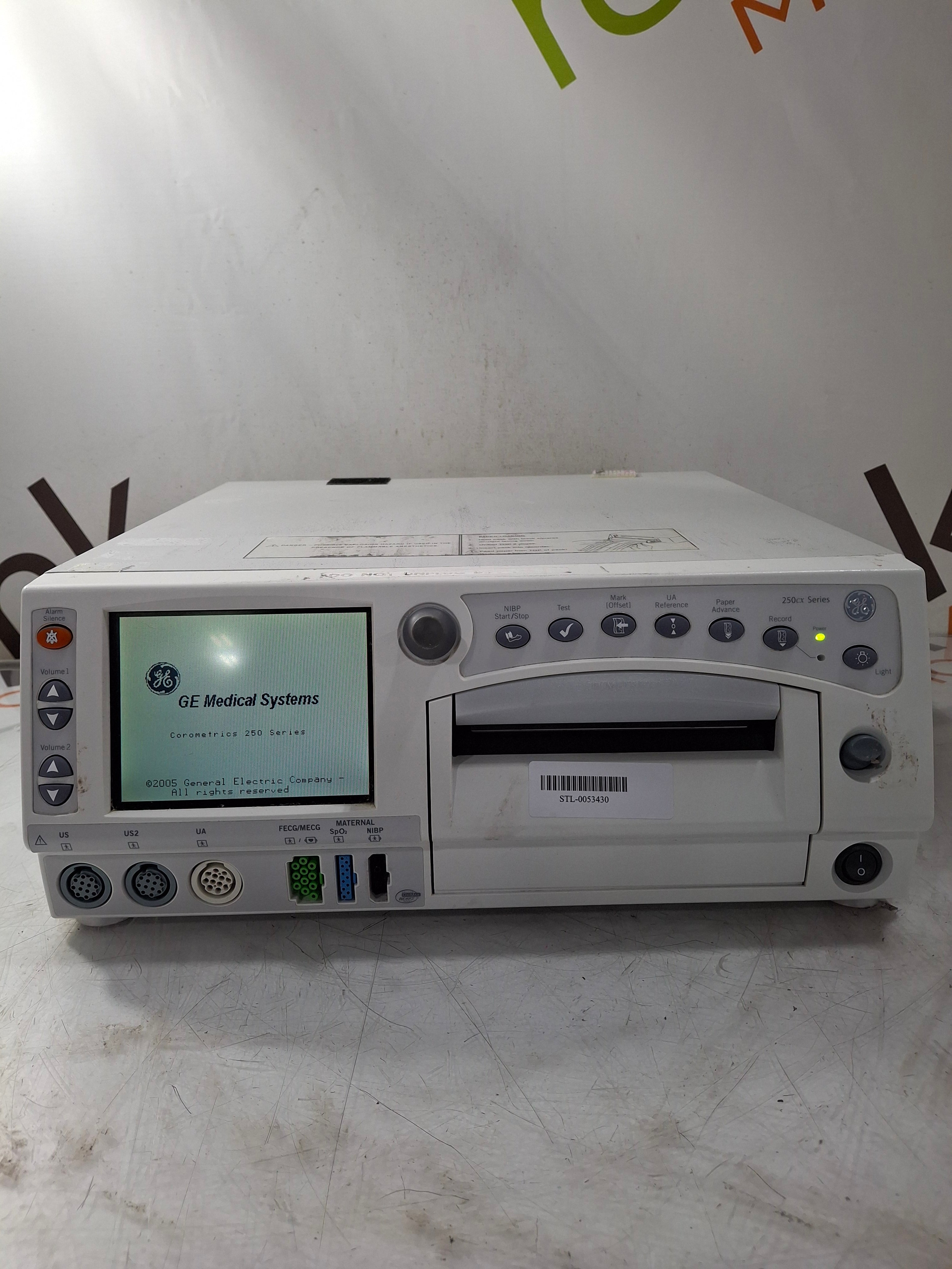 GE Healthcare Corometrics 250cx Series Model 259cx-a Fetal Monitor