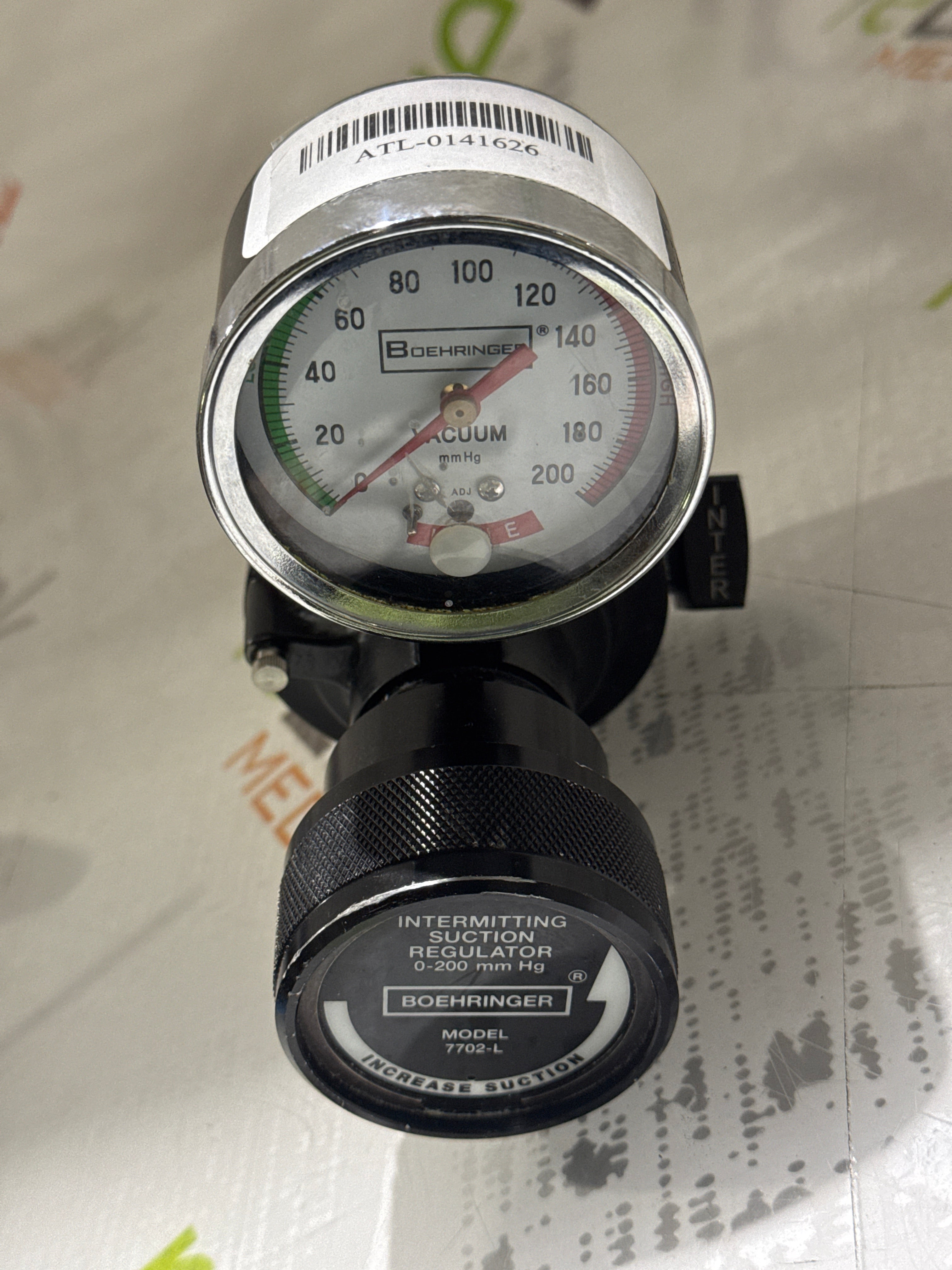 Boehringer Laboratories, Inc. Intermittent/Continuous Suction Regulator
