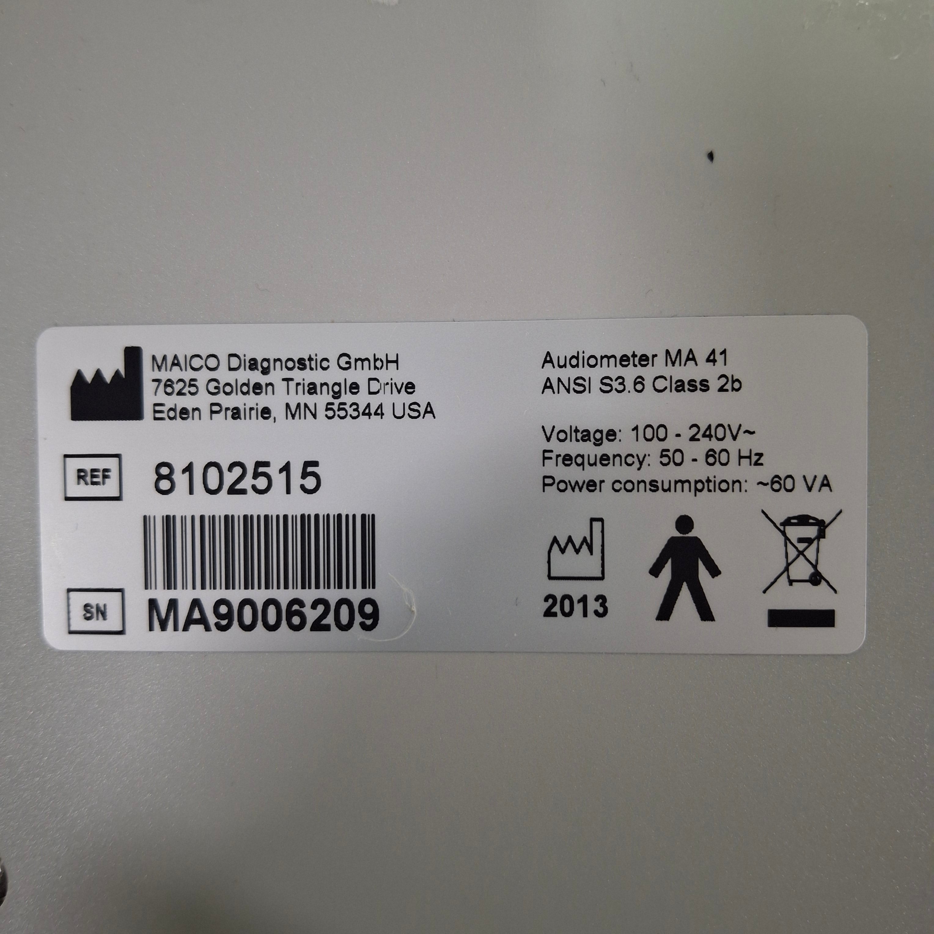 Maico MA41 Portable Audiometer