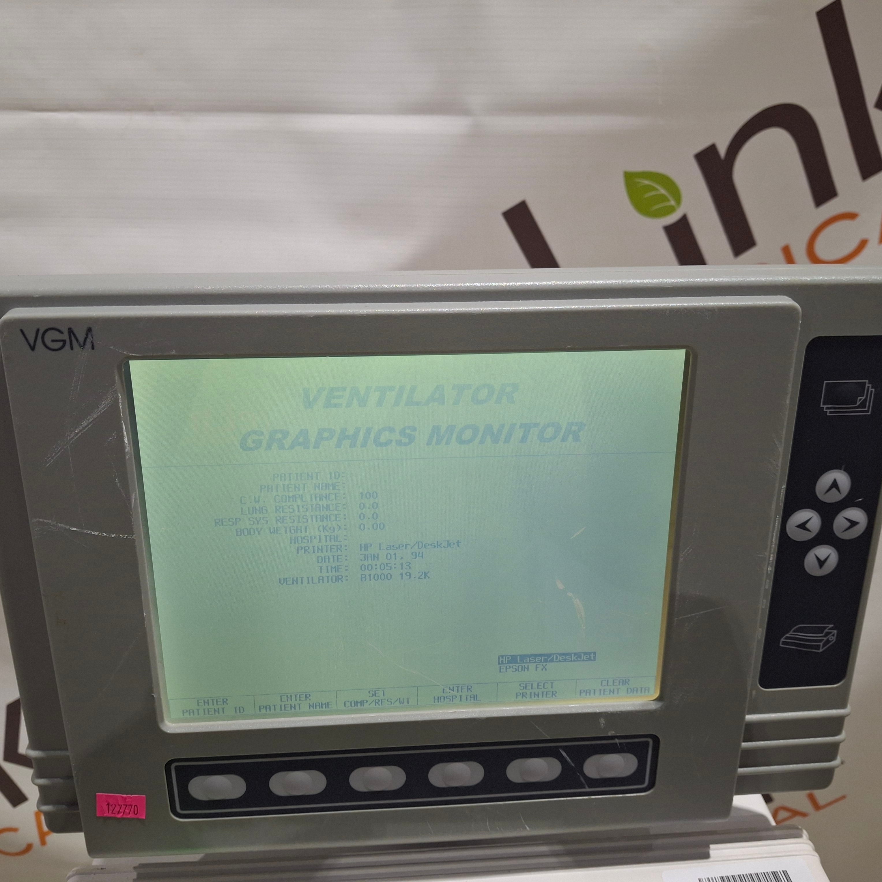Bear Medical Systems Type B Bear Cub 750 Ventilator