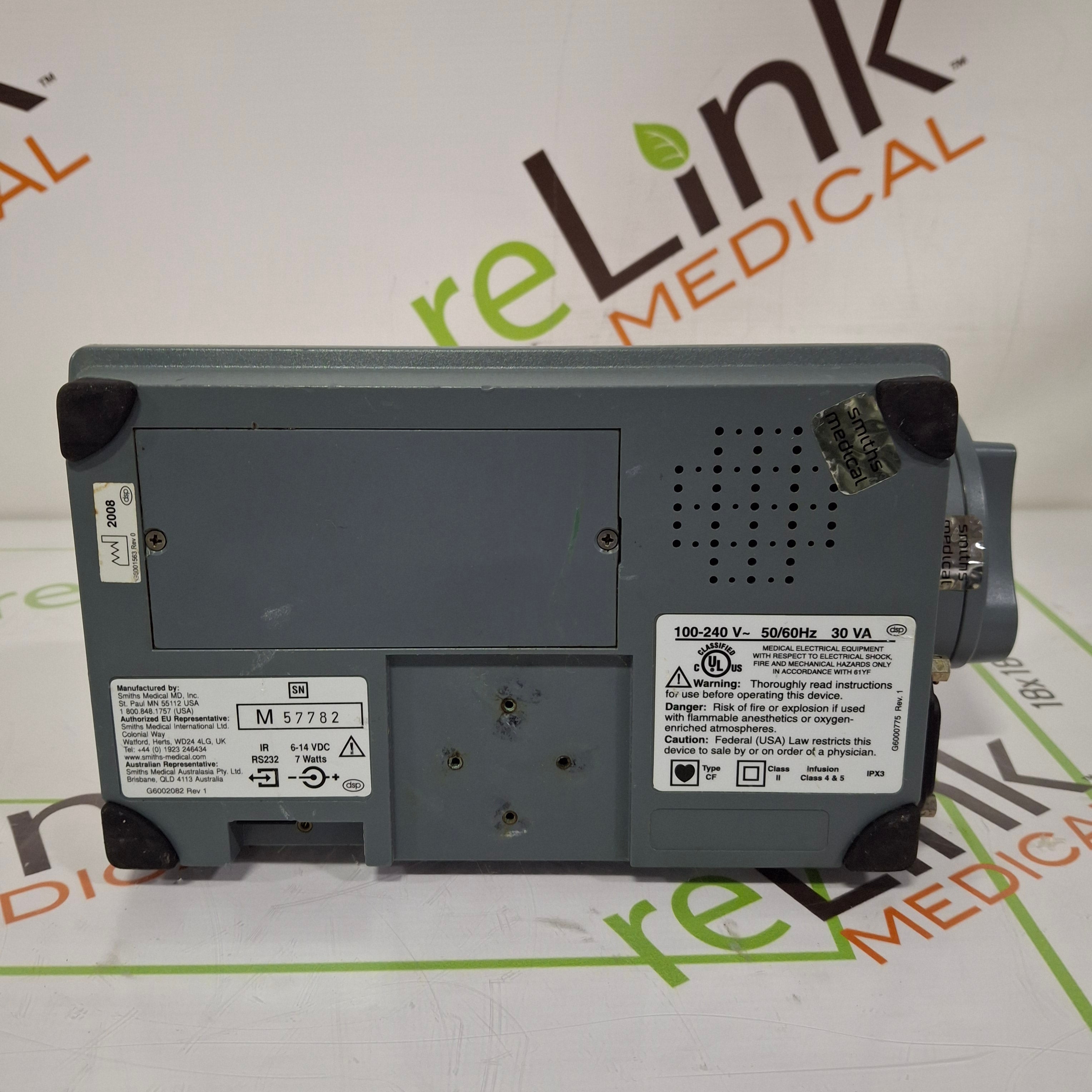 Smiths Medical Medfusion 3500 Version 5 Syringe Infusion Pump