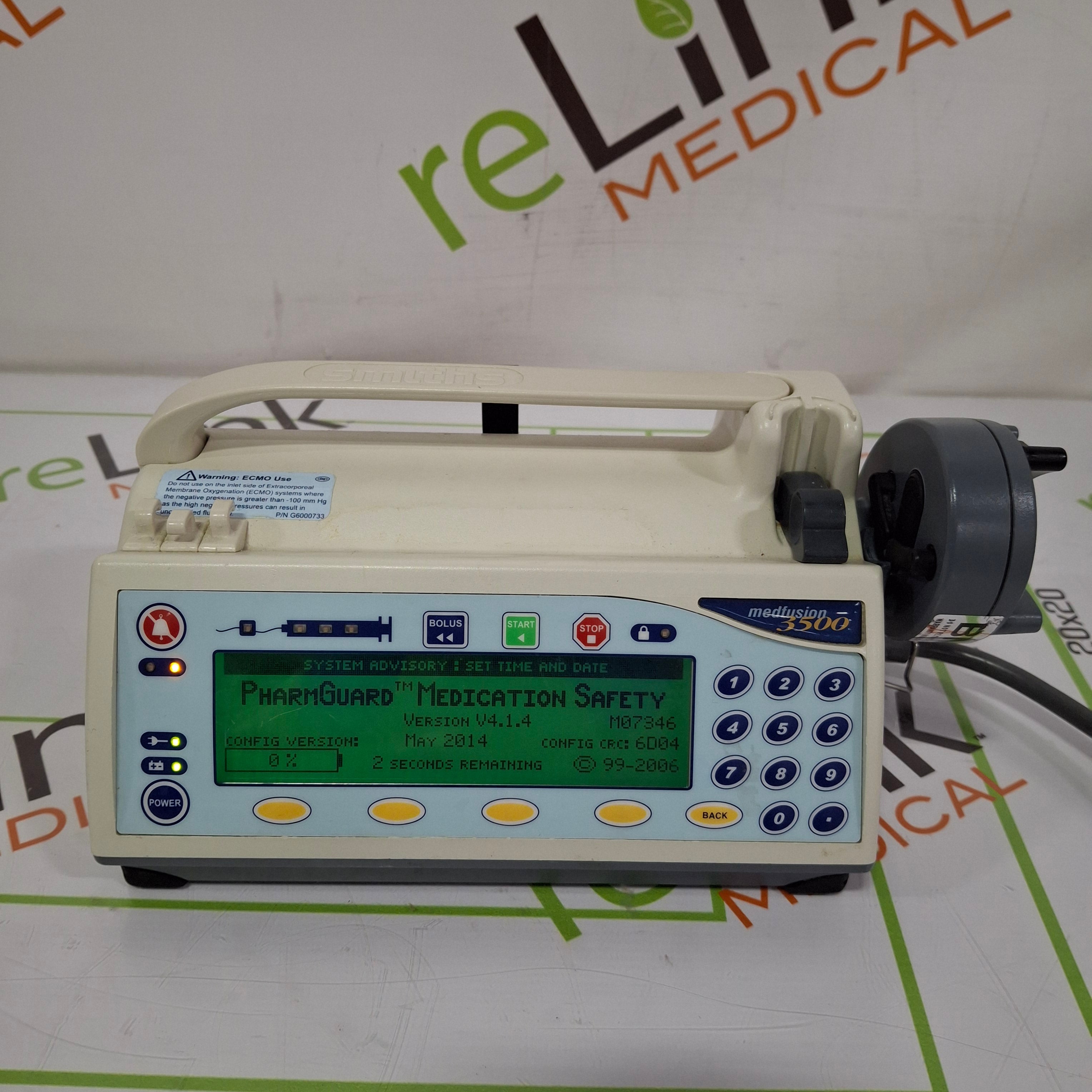 Smiths Medical Medfusion 3500 Version 4 Syringe Infusion Pump