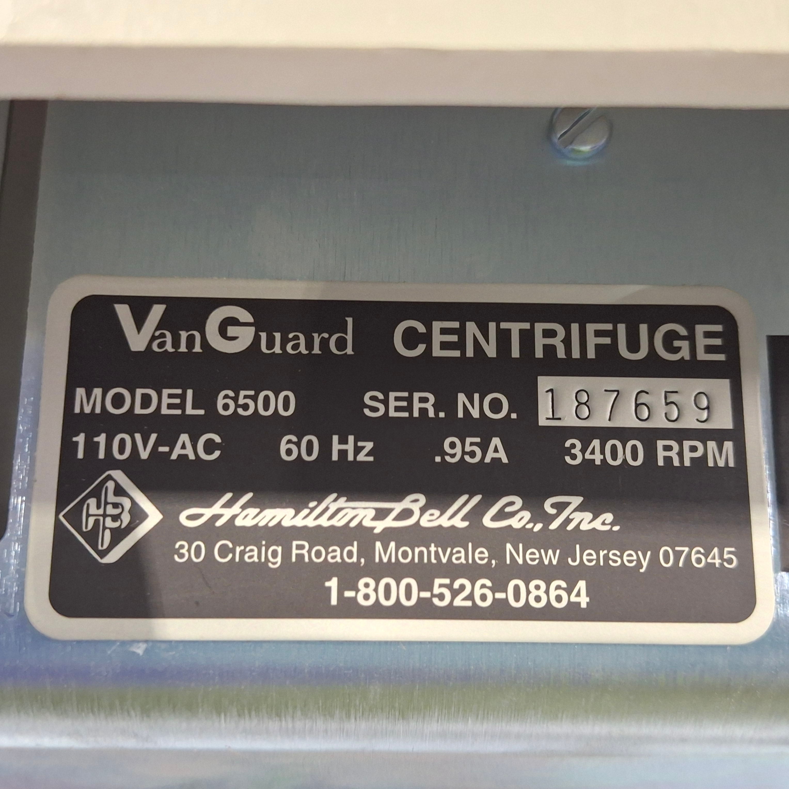 Hamilton Bell Co., Inc VanGuard V6500 Centrifuge