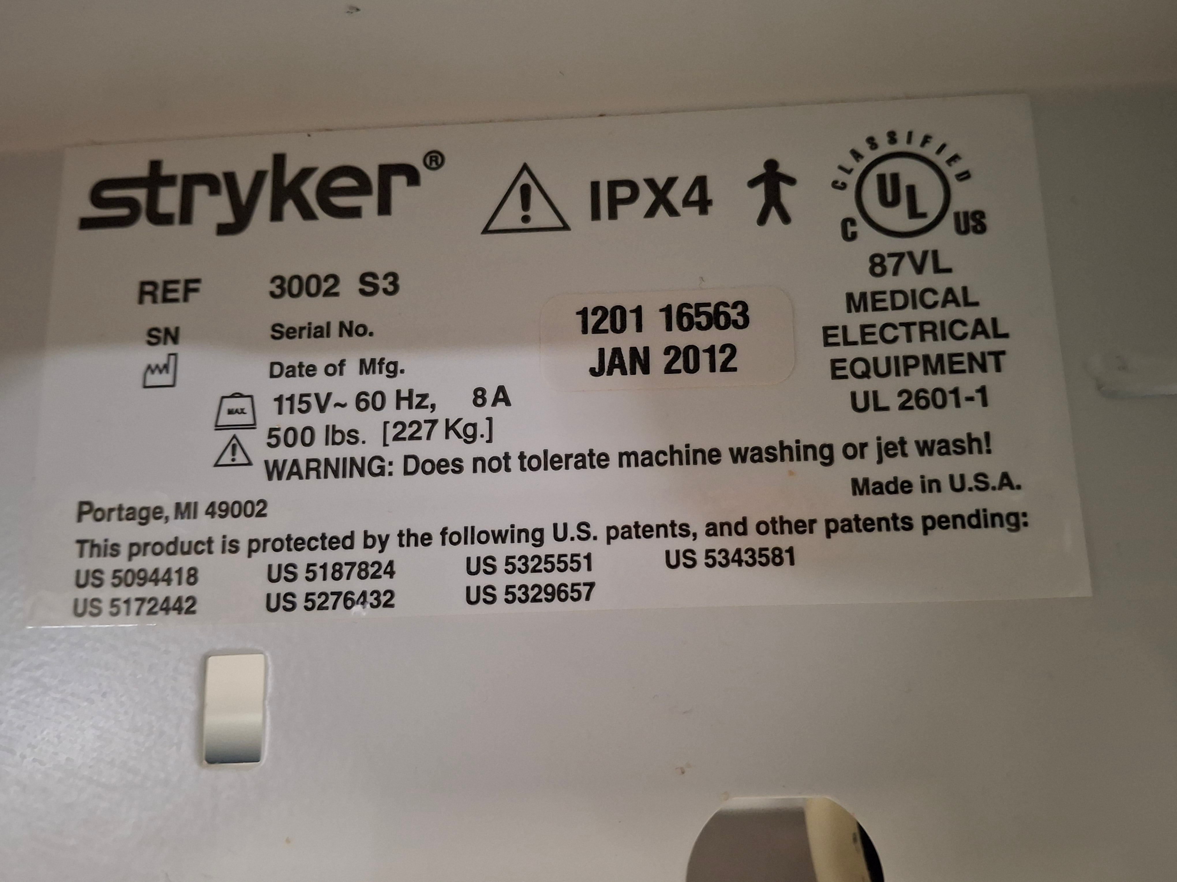 Stryker Secure II 3002 Hospital Bed