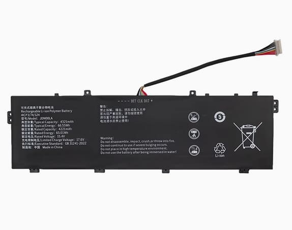 JDN00LA Rechargeable Li-ion Polymer Battery 15.4V 65.01Wh 4221mAh