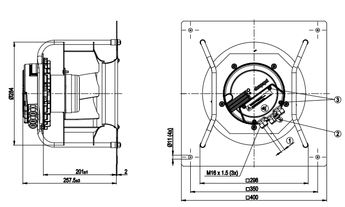 K3G250-AV29-B2 ebm papst fan Motor M3G084-FA